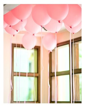Globos al techo rellenos de helio