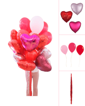 ramillete globos corazon personalizado