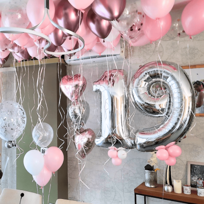 Decoracion con globos de helio